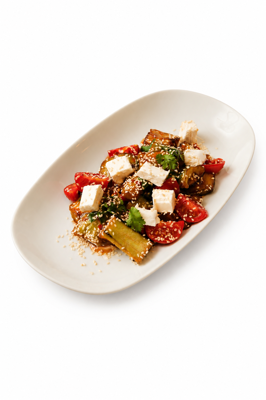 Crispy eggplant salad