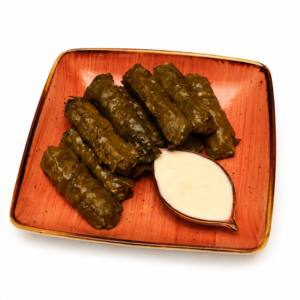 Dolma with grape leaves