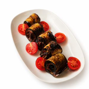 Eggplant rolls with fried beef