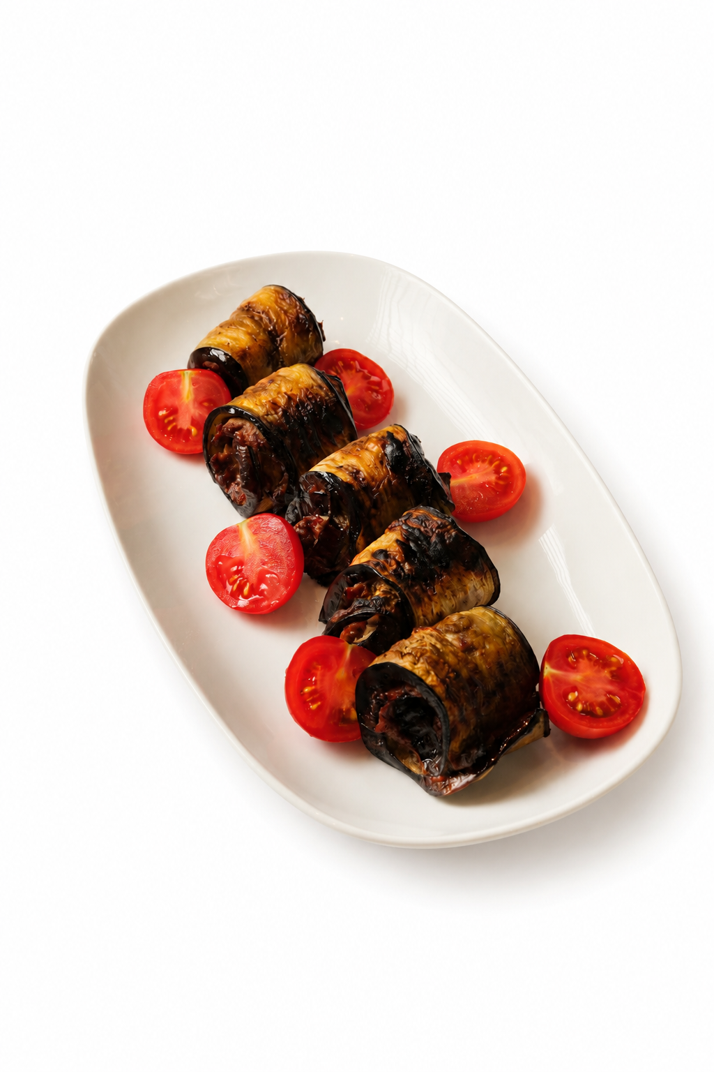 Eggplant rolls with fried beef