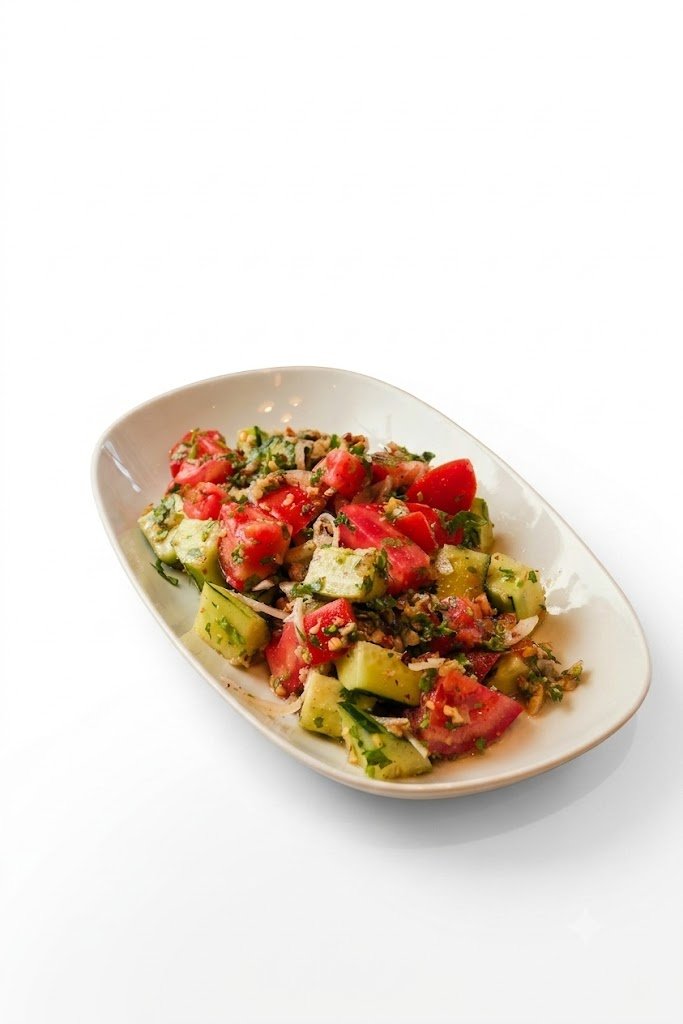 Summer salad with nuts