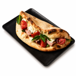 Sandwich with mortadella and stracciatella